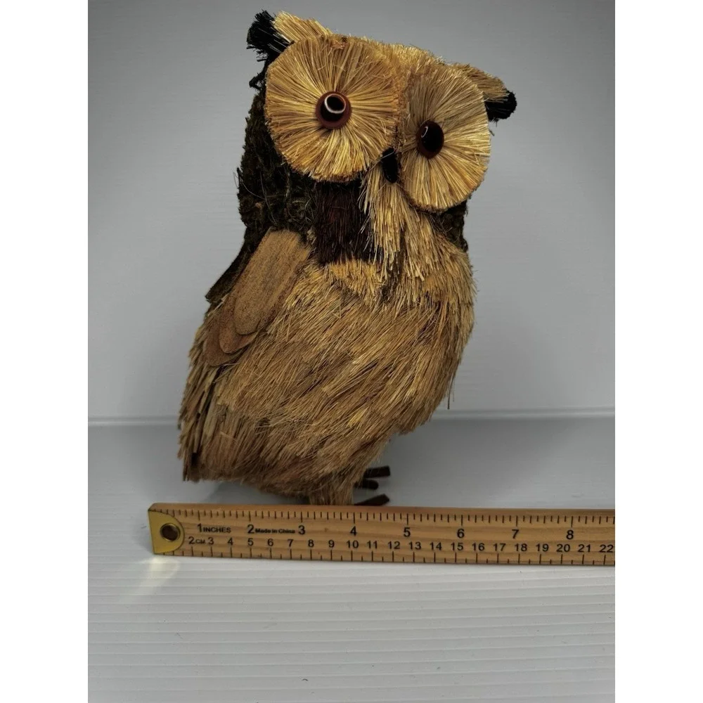 Pottery Barn Natural Owl Decorative Figure 9